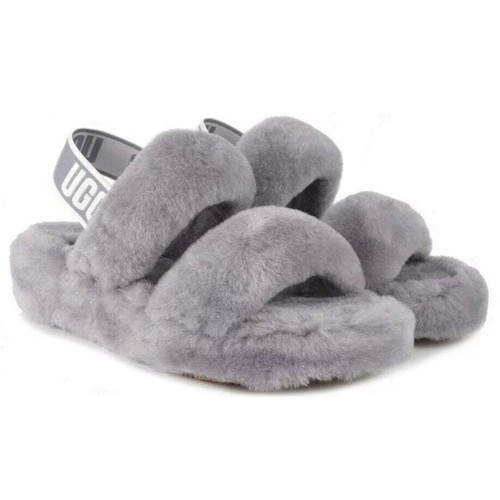 NUOVI sandali UGG bambini Oh Yeah slide grafite taglia 4 UK3 EU 36