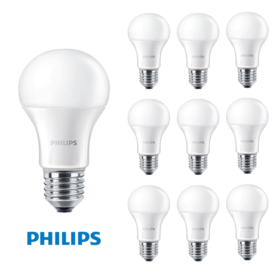 Philips CorePro 12.5W E27 LED Frosted Bulb 1521 Lm Cool 4000K Non-Dim 10 Pack - Image 1 of 4