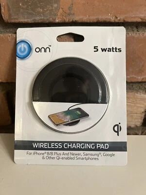 ONN Wireless Smartphone Charging Pad 5 Watt Charger iPhone Samsung Google - Image 1 of 2