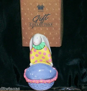 Avon Ceramic Clown Rabbit Easter Egg Holder Clown Design Original Package - Picture 1 of 4