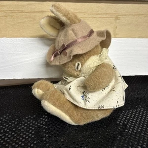 "Juguete de peluche suave vintage Géminis blandos sin dormir conejo conejito mamá 8""" - Imagen 1 de 7