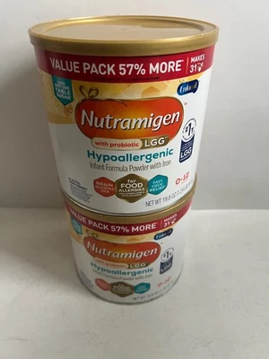 2 Fórmula infantil hipoalergénica Enfamil NUTRAMIGEN 19,8 OZ 1 LATA CADUCIDAD 12/01/2025 Foto 1 de 2
