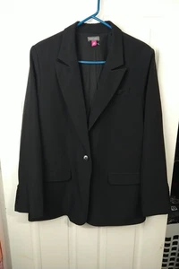 Vince Camuto Woman XL Blazer Jacket Black Formal Professional One Button... - Picture 1 of 12