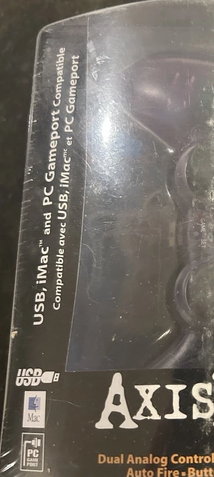 Axispad Colors FX Wired USB Game Controller 8 Button Joystick D-Pad Clear Purple - Image 1 of 4