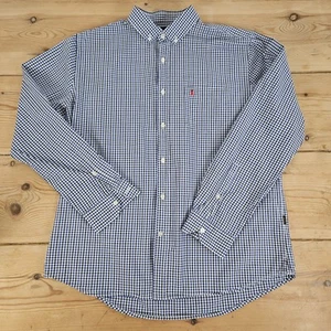 Musto Shirt Men's Size UK XL Blue Check Long Sleeve Cotton Button Down Collar - Picture 1 of 10