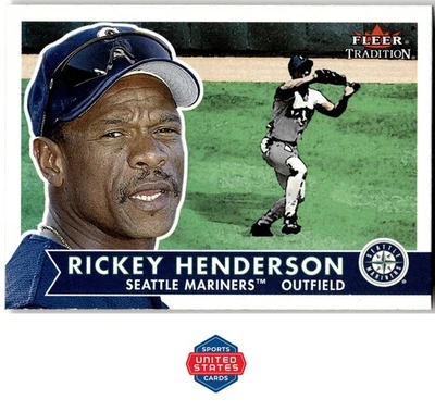Fleer Tradition #201 2001 Rickey Henderson Foto 1 de 2