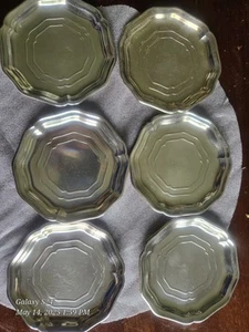 Juego de 6 posavasos vintage ALEMÁN de plata WMF de 4" - Imagen 1 de 8