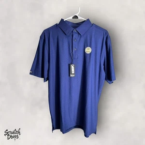 PGA Men's Polo Shirt Medium Blue Casual Golf Top Short Sleeve NWT New Tags M02 - Picture 1 of 3