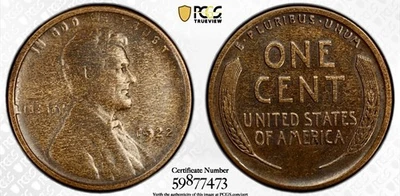 1922 NO D LINCOLN WHEAT CENT PCGS XF DETAILS CLEANED STRONG REVERSE GOLD SHIELD - Image 1 of 4