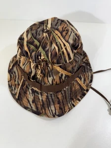 Vintage Drake Waterfowl Mossy Oak Camo Boonie Bucket Hat Sz Lg Hunting - Picture 1 of 8