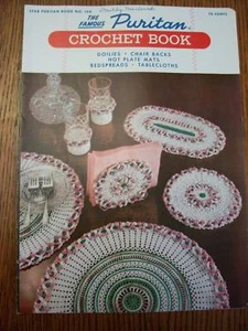 1950S PURITAN HOME DECORATIVES CROCHET PATTERNS BOOK - Picture 1 of 4