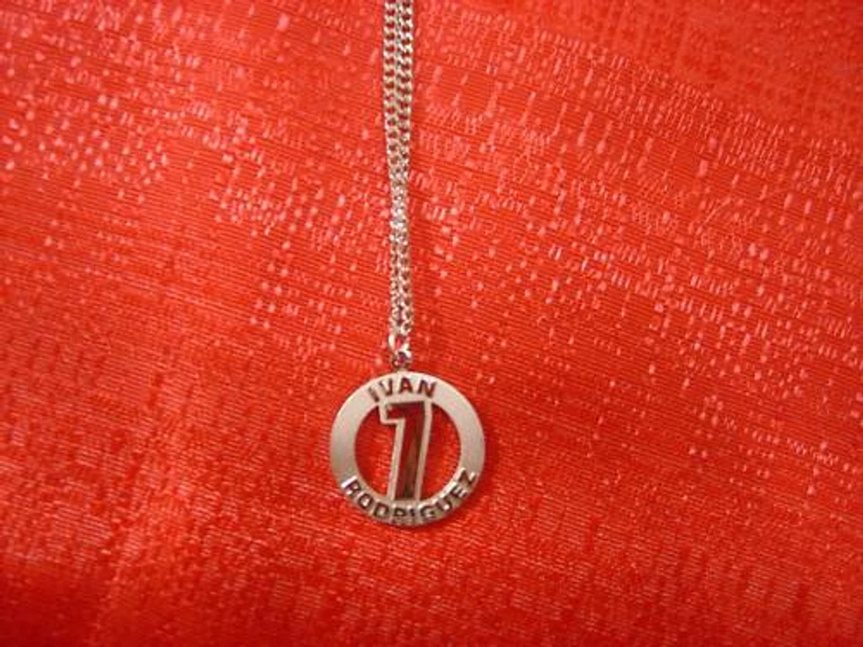 Detroit Tigers Ivan Rodriguez #7 Stainless Necklace MLB - Image 1 of 1