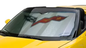 Sombra para protector solar plegable burbuja con logotipo para emblema para Corvette C6 Moda Stretch™ - Imagen 1 de 4