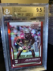 JALEN RAMSEY 2016 SCORE RED ZONE RC/35 BGS 9.5 💎🍢🔥 FSU Seminoles / Rams 🏆 - Picture 1 of 9
