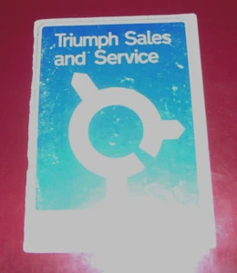 Triumph Sales and Service Booklet. 1970 UK - Imagen 1 de 2