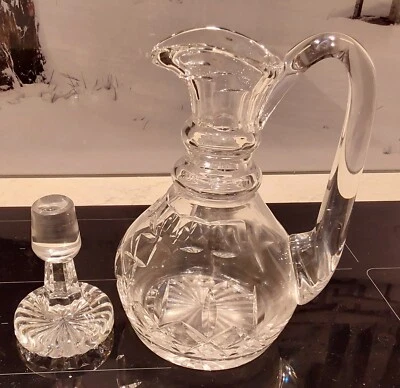 Stuart Crystal Claret/Port Jug Decanter "Shaftesbury" design.  Sunburst stopper. - image 1 of 4