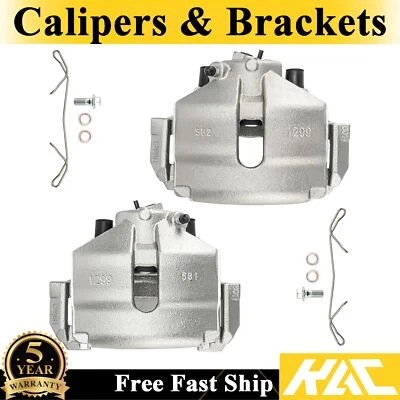 2PCS Brake Calipers & Brackets Front For VW Beetle 2012-2019; Audi A3 2010-2013 - Image 1 of 4