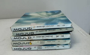 Vtg Mojud Seamless Mesh Stockings Lights Out Night Time Dove Grey Lot of 5 NOS - Picture 1 of 7