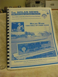 Nolan News 1999 Price Guide [Nolan Ryan collectibles] magazine rare! excellent - Picture 1 of 4