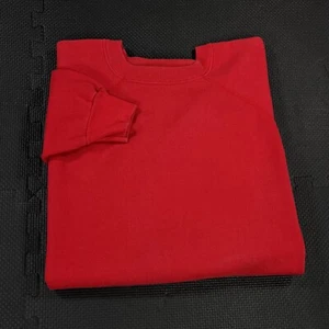 Vintage 90s Hanes Her Way Raglan Sweatshirt Damen 2XL Rot Made in USA - Bild 1 von 15