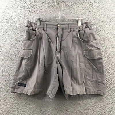 Columbia Cargo Shorts Mens 36 (Actual 33X7.5) Gray Mid Rise Elastic Waist Zip - Image 1 of 4