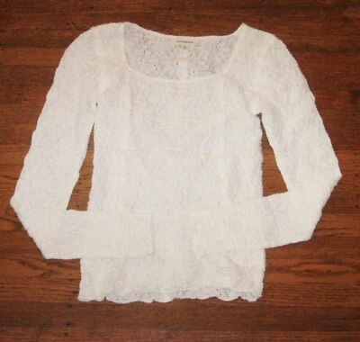 Lucky Brand White Camisole Size XS Women's Long Sleeve Style Top - Image 1 of 4