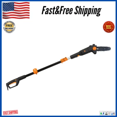 Sierra de poste recortadora de árboles motosierra eléctrica podadora telescópica 12 pies rama árbol NUEVO Foto 1 de 4
