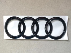 Anillo emblema insignia puerta trasera negro brillante F/Audi A7 2010-18 curvo 202 mm - Imagen 1 de 3