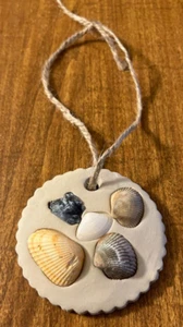 ¡Adorno de Navidad con conchas marinas de playa! ¡Arcilla casera! ¡¡¡Nuevo y raro!!!! - Imagen 1 de 5