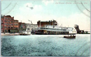 LA CROSSE HARBOR La Crosse, Wisconsin WI barche - Cartolina postale - Foto 1 di 2