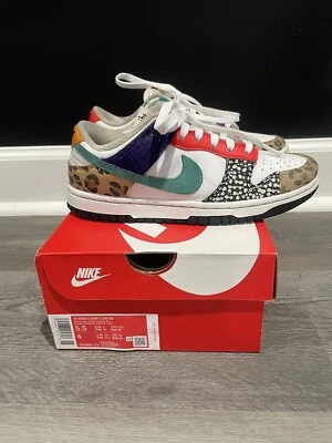 MUJER NIKE Dunk low se safari mix Talla 5.5 W 4 GS What The Panda Racer Foto 1 de 4
