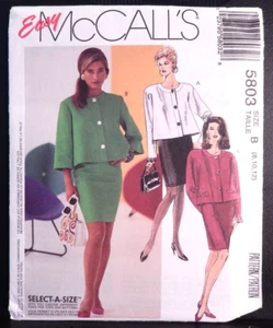 McCall's Easy 5803 misses' jacket and skirt pattern size 8-10-12 uncut - Picture 1 of 2