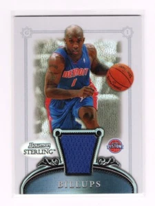 2006-07 Bowman Sterling Jersey Refractors Chauncey Billups #096/199 Pistons Blue - Picture 1 of 2