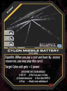 Cylon Missile Battery - Base Set - Battlestar Galactica CCG - Foto 1 di 1