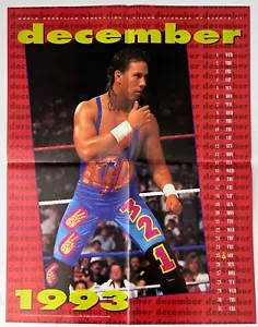 WWF 123 KID 16,5 x 21 double face calendario wrestling poster wwe 1993 - Foto 1 di 2
