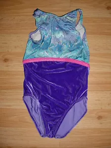 Girls Gymnastics-Dance-Tumbling-Ice Skating Skate Leotard Bodysuit Costume-M - Picture 1 of 1