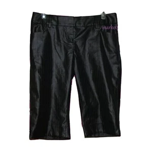 EXPRESS DESIGN STUDIO Sateen Sheen Dot Pinstripe Poly Rayon Spandex SHORTS - Picture 1 of 3