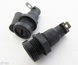 10pcs Fuse Holder MF528 10A 250V Mounting for 5x20mm Fuses Black Color - Picture 1 of 3