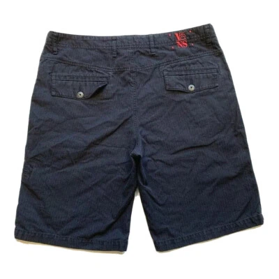 Pantalones Cortos Chinos Vans Para Hombres 38 Rayas Frente Plano Verano Patinador Playa Largos Negros NUEVO Foto 1 de 4