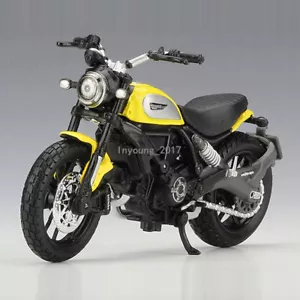 Modellino Moto 1/18 2022 Ducati Scrambler Icon Diecast Moto Giocattolo per Bambini - Foto 1 di 9