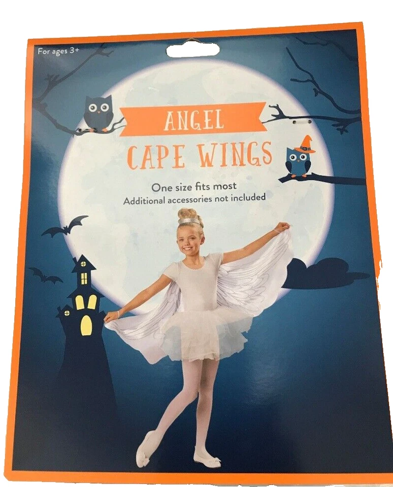 Disfraz Alas de Ángel Capa Halloween Pretender Vestir Blanco Brillante Hada Niñas Foto 1 de 1