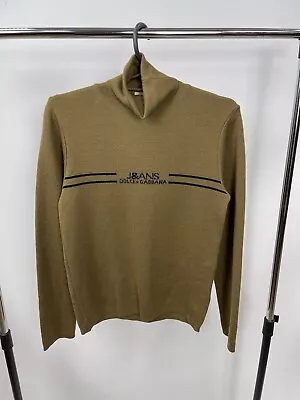 Suéter Dolce & Gabbana Mujer Vintage Años 90 Talla S Marrón 100% Lana Foto 1 de 4