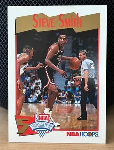 1991-92 NBA Hoops - #550 Steve Smith (RC) - Picture 1 of 2