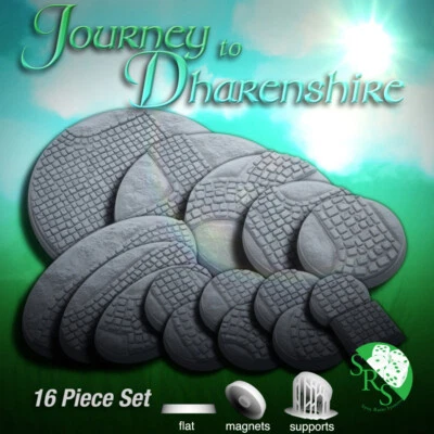 SYNC RATIO SYSTEMS Cobblestone Scenic Scenery Bases Resin 3d Print Fantasy Round Oval Town City