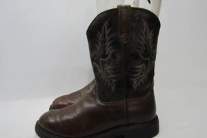 Botas de trabajo vaqueras de cuero marrón Ariat para hombre talla 13 D - Imagen 1 de 11