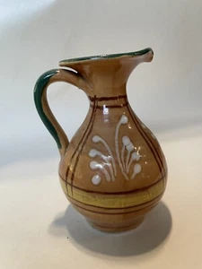 Vintage Hand Painted Ceramic Pottery Pitcher Made In Italy Marked - Picture 1 of 7