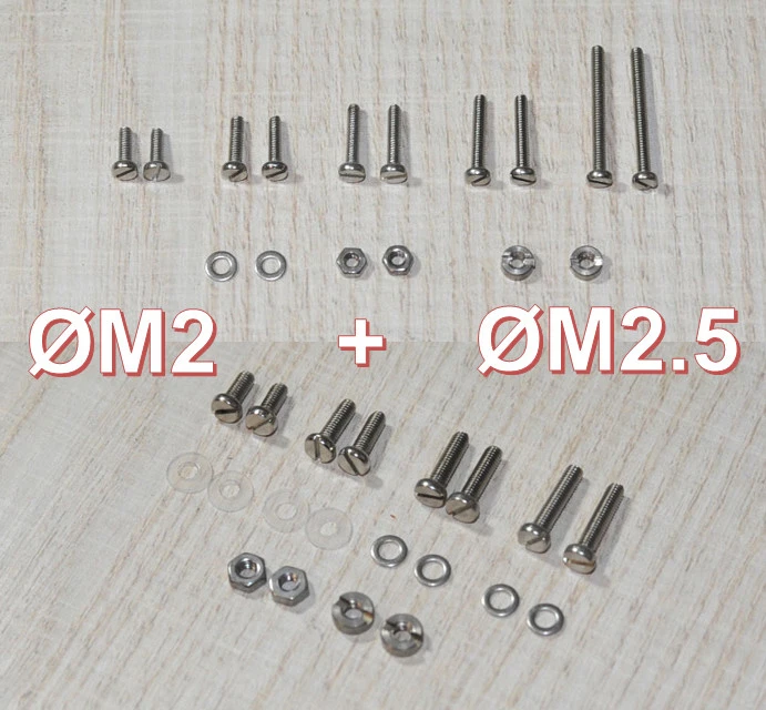 Phono Screws Complete Set M2+M2.5 For Audio Technica Headshells New - Image 1 of 1