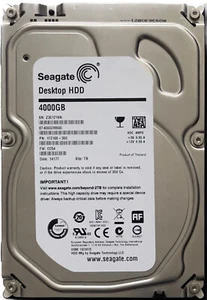 Seagate DESKTOP HDD 4TB Internal HD 3.5" ST4000DM000 SATA III 1F2168-300 CC54 - Picture 1 of 1