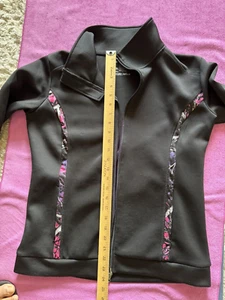 Moonshine Camo Muddy Girl Jacket Womens M Black Pink Activewear Softshell - Picture 1 of 13