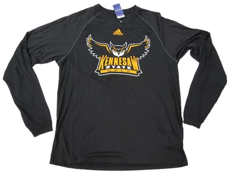 New Kennesaw State Owls Mens Sizes S-M-L-XL Long Sleeve Adidas Shirt Cover
